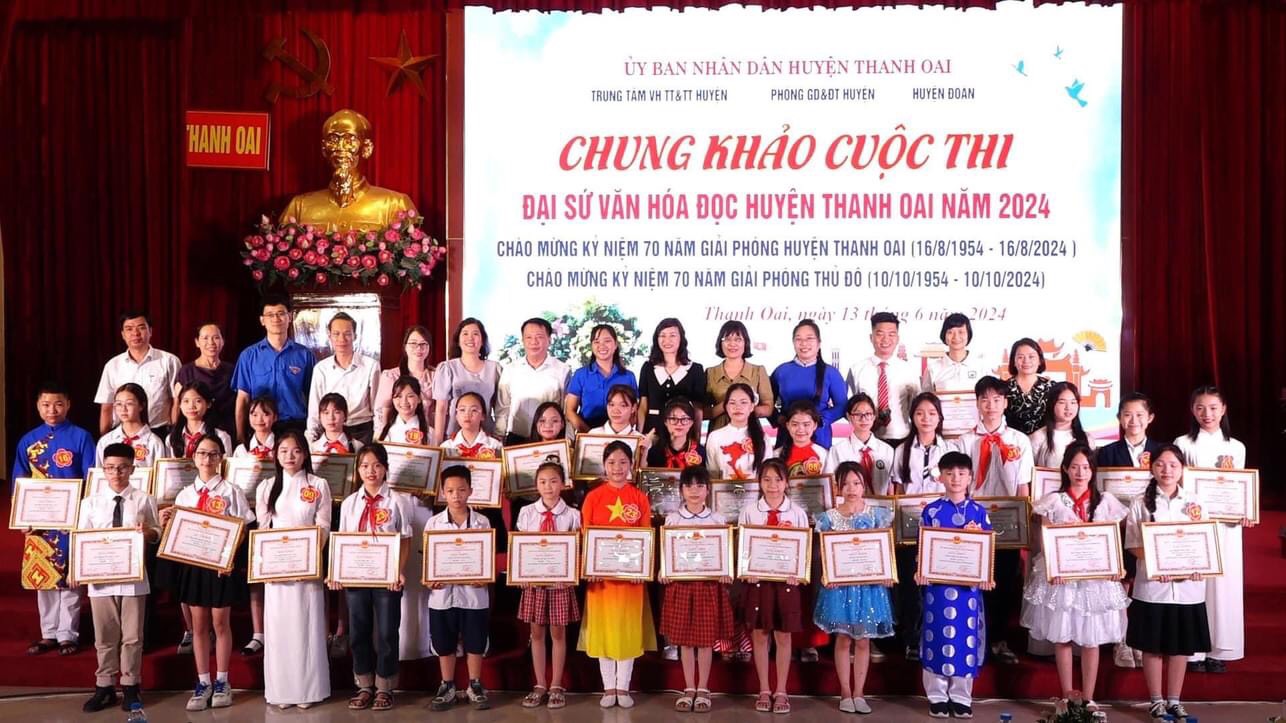 Trường TH Đỗ Động chúc mừng Thành công cuộc thi " Đại sứ văn hóa đọc huyện Thanh Oai năm 2024"